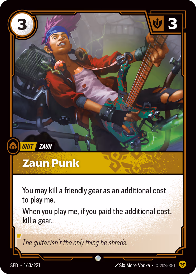 Zaun Punk SFD-160 Riftbound card