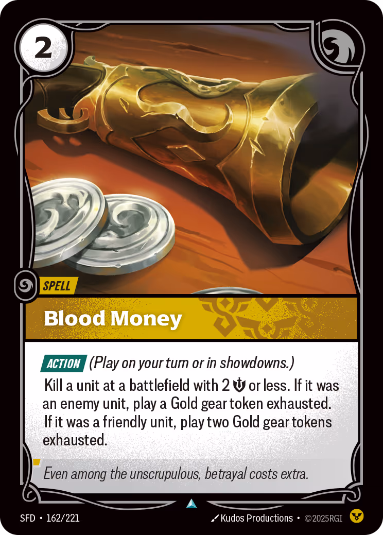 Blood Money SFD-162 Riftbound card