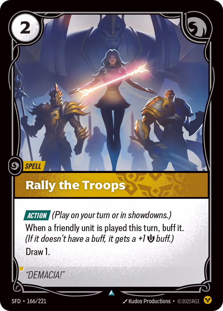 Rally the Troops SFD-166 Riftbound card