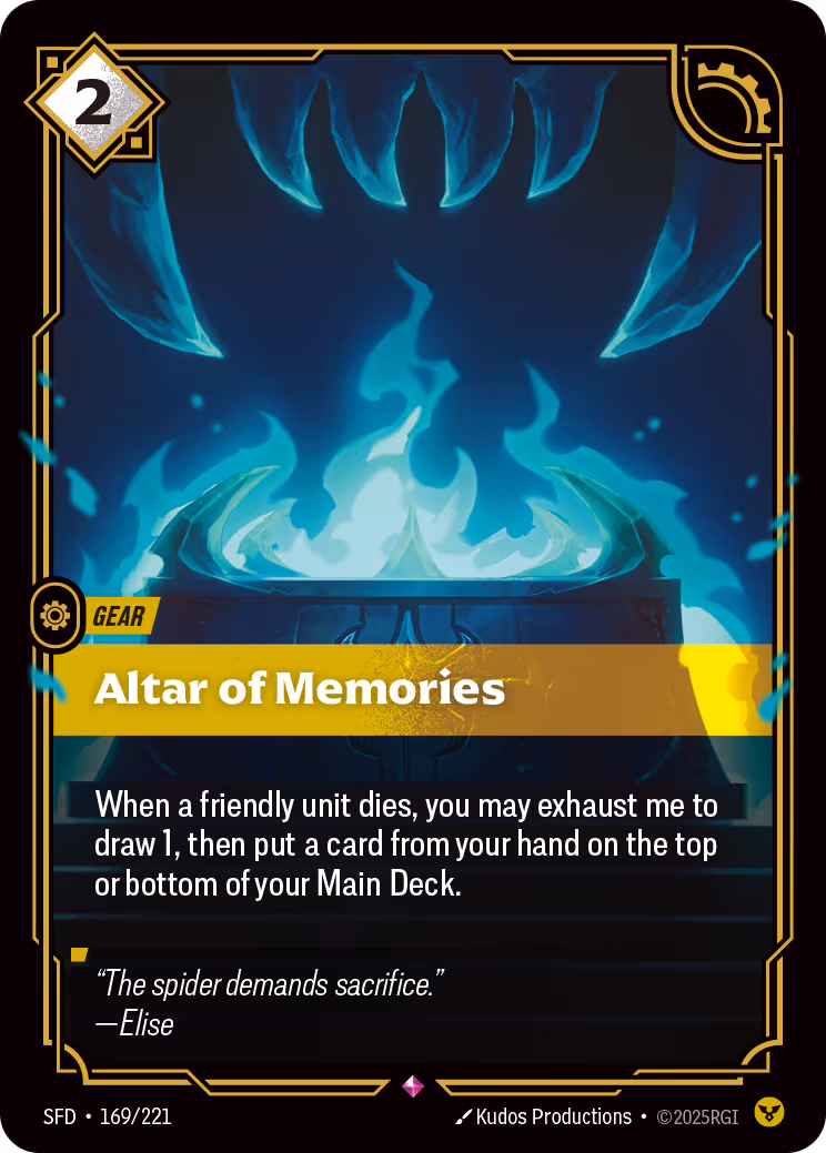 Altar of Memories SFD-169 Riftbound card