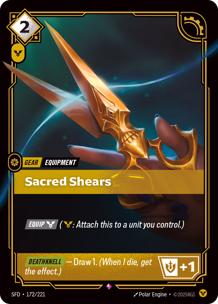 Sacred Shears SFD-172 Riftbound card