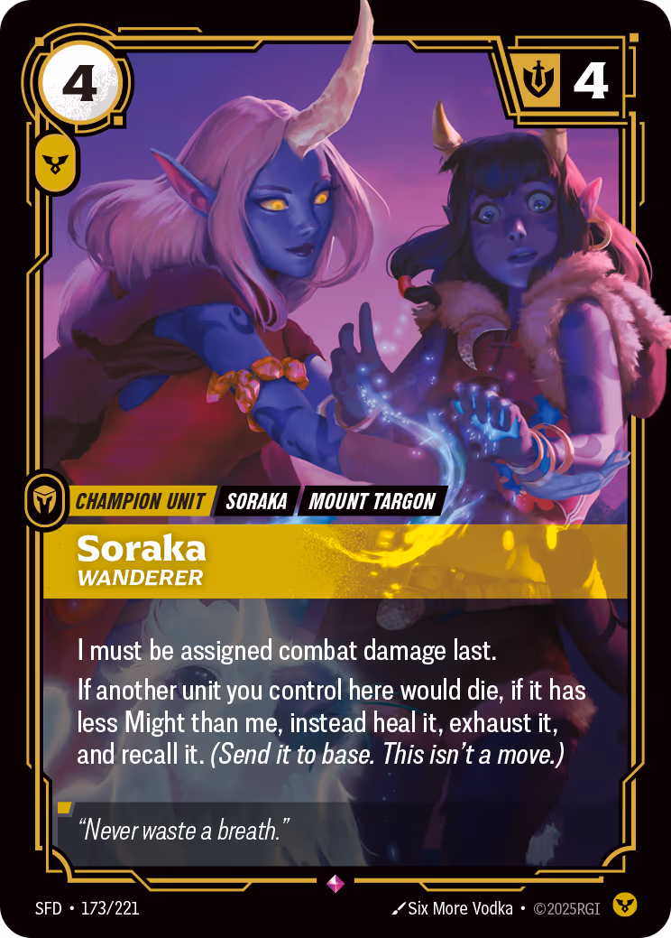 Soraka - Wanderer SFD-173 Riftbound card