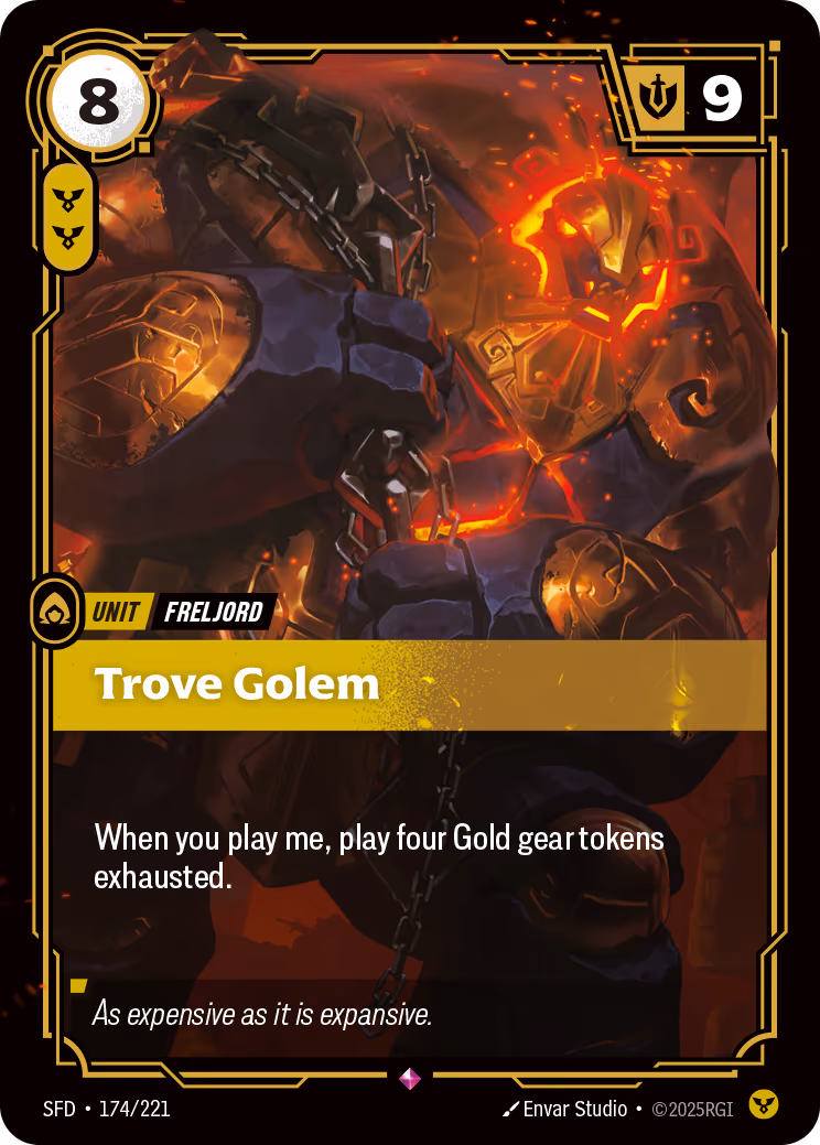 Trove Golem SFD-174 Riftbound card