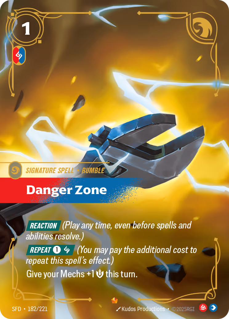Danger Zone SFD-182 Riftbound card