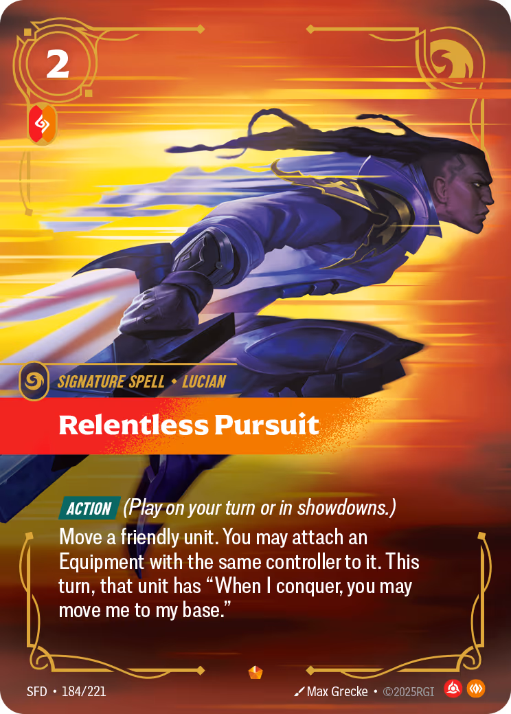 Relentless Pursuit SFD-184 Riftbound card