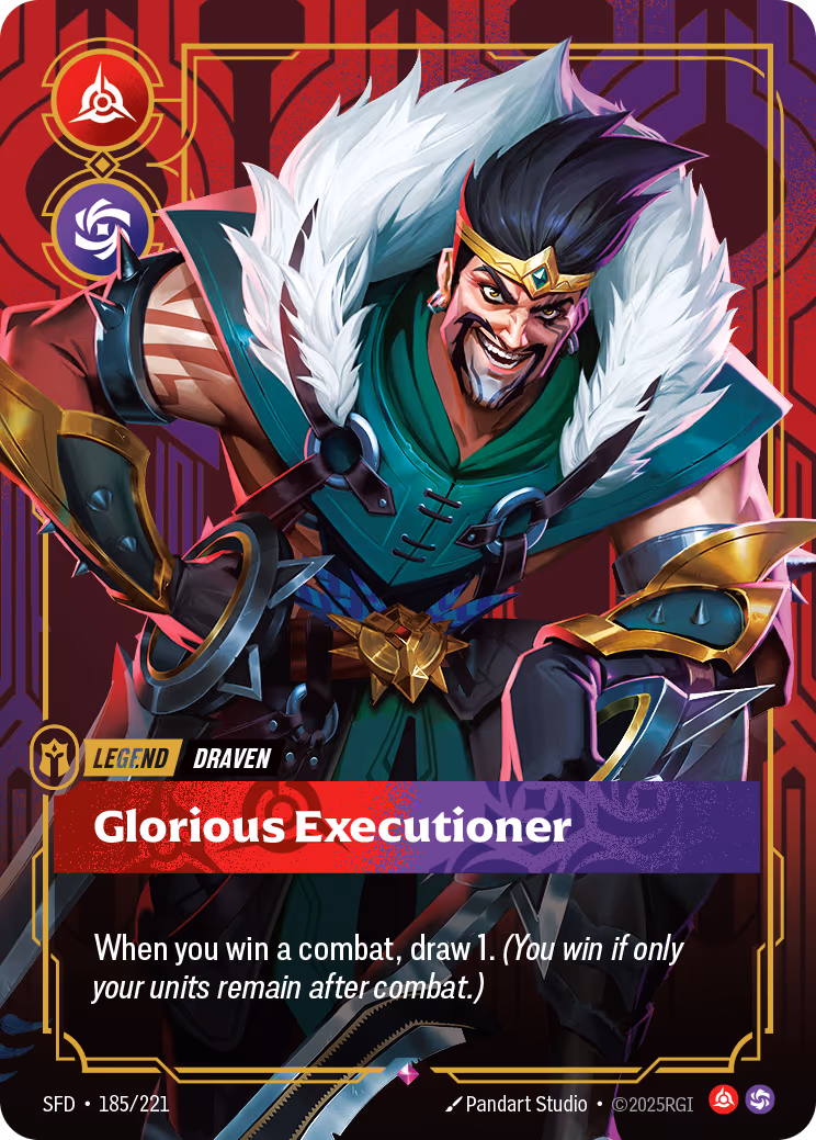 Draven - Glorious Executioner SFD-185 Riftbound card