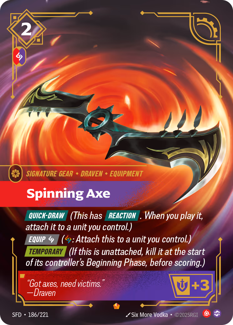 Spinning Axe SFD-186 Riftbound card
