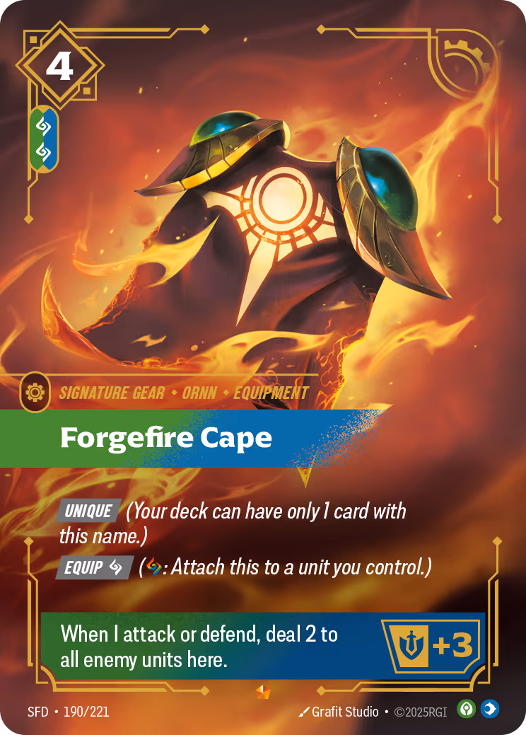 Forgefire Cape SFD-190 Riftbound card