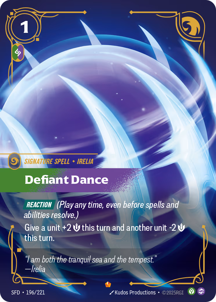 Defiant Dance SFD-196 Riftbound card