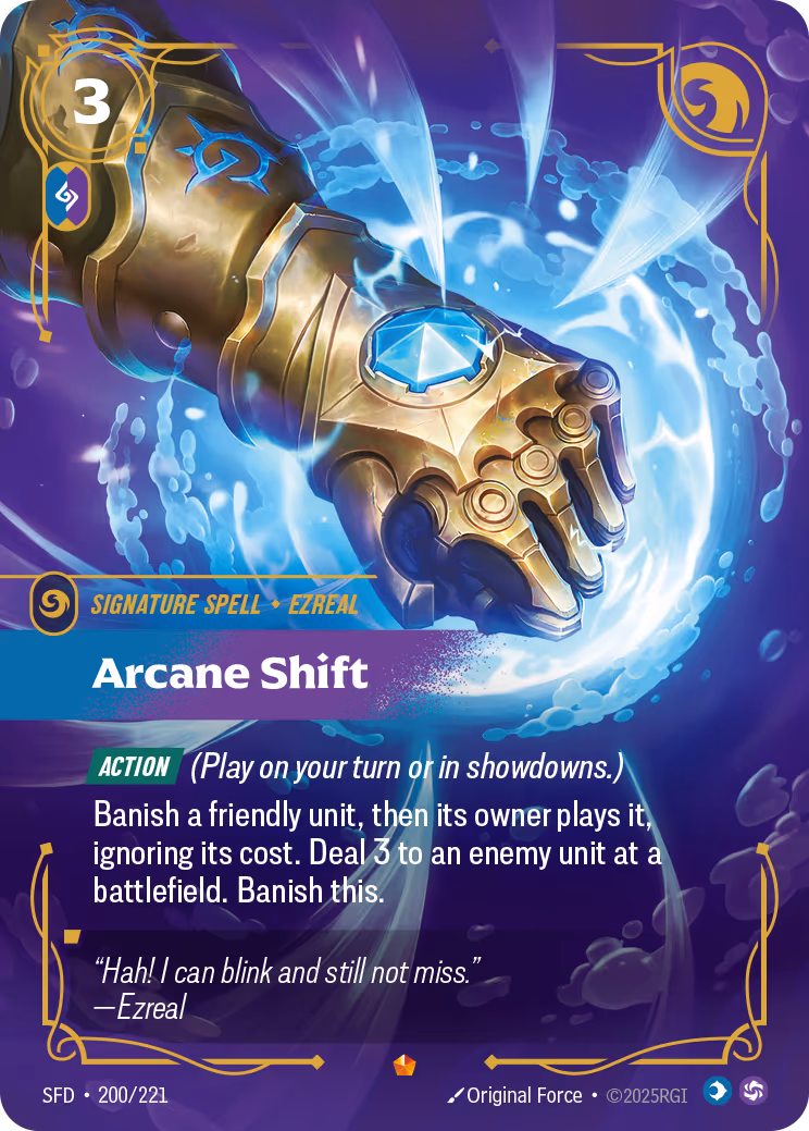 Arcane Shift SFD-200 Riftbound card