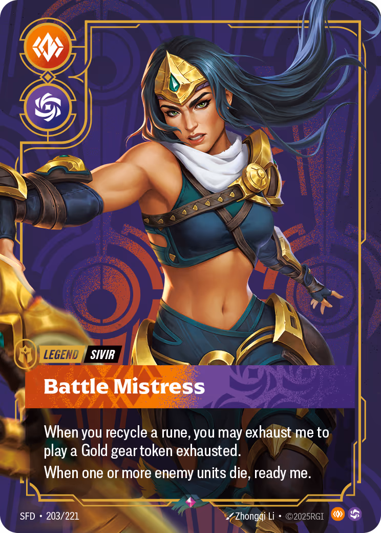 Sivir - Battle Mistress SFD-203 Riftbound card