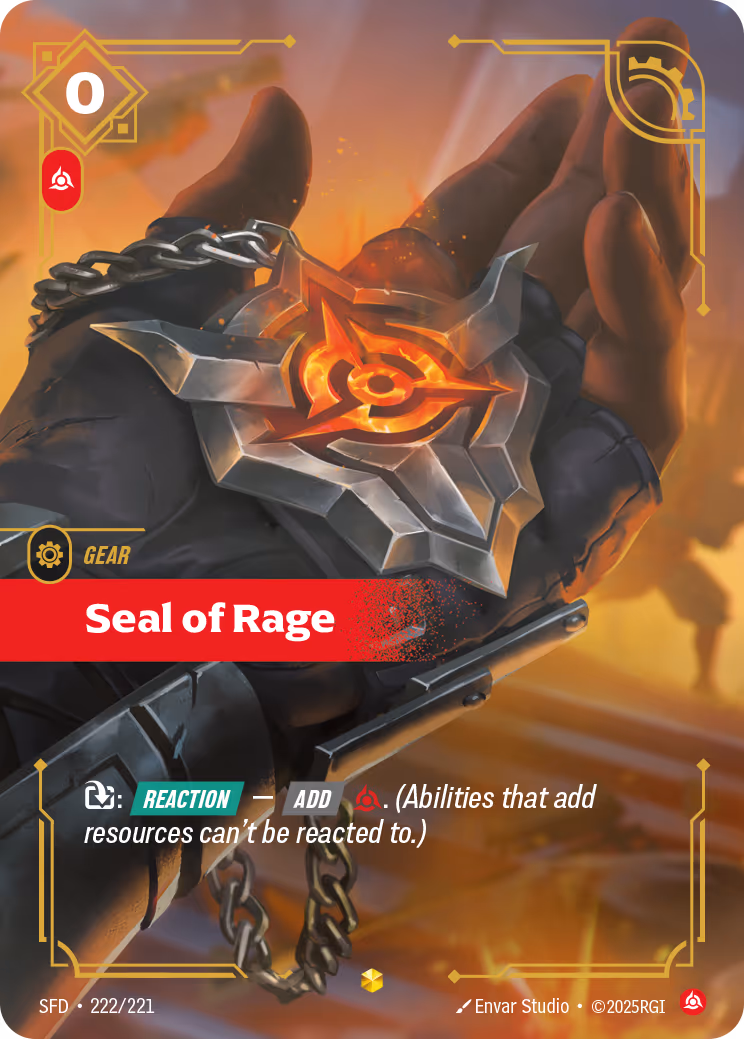Seal of Rage SFD-222 Riftbound card