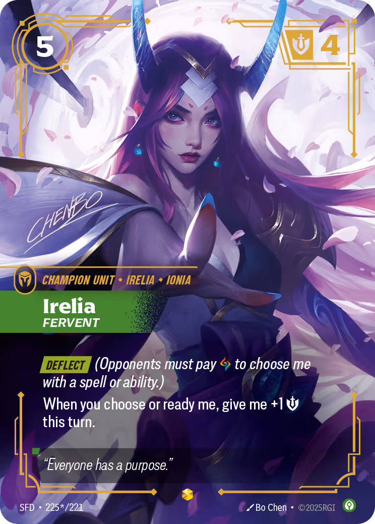 Irelia - Fervent SFD-057 Riftbound card
