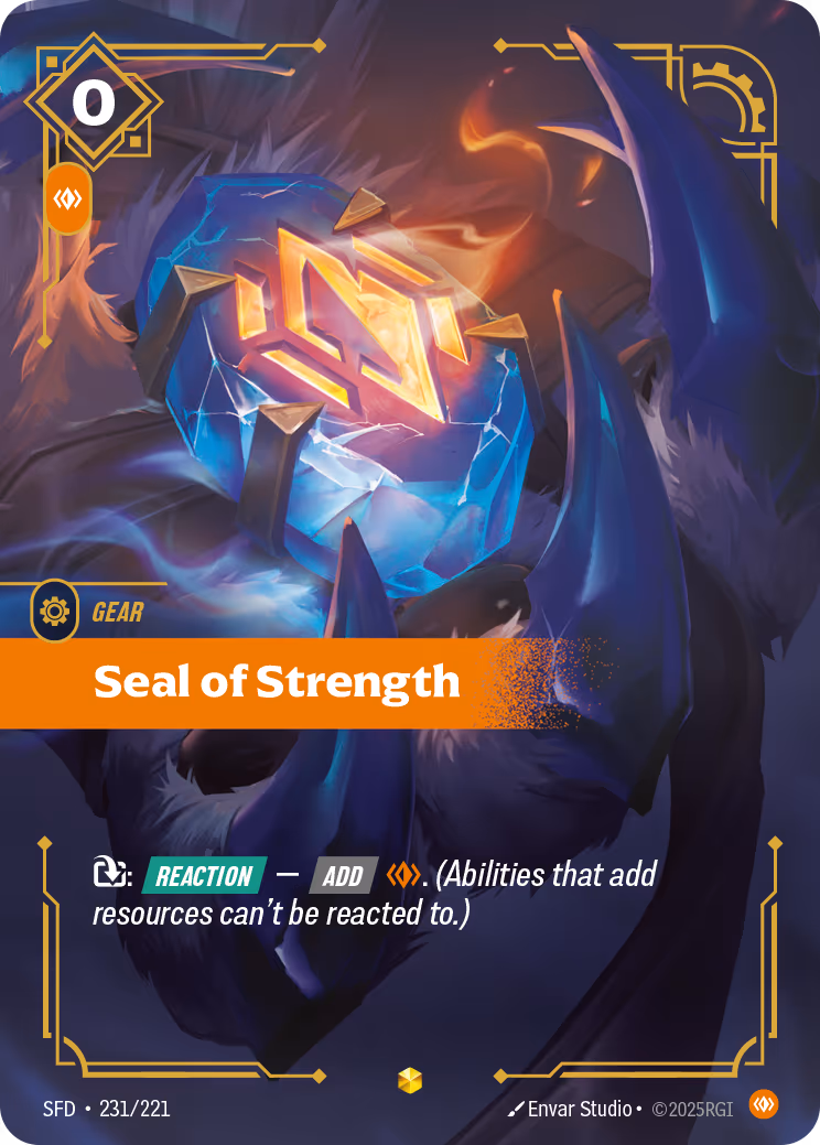 Seal of Strength SFD-231 Riftbound card