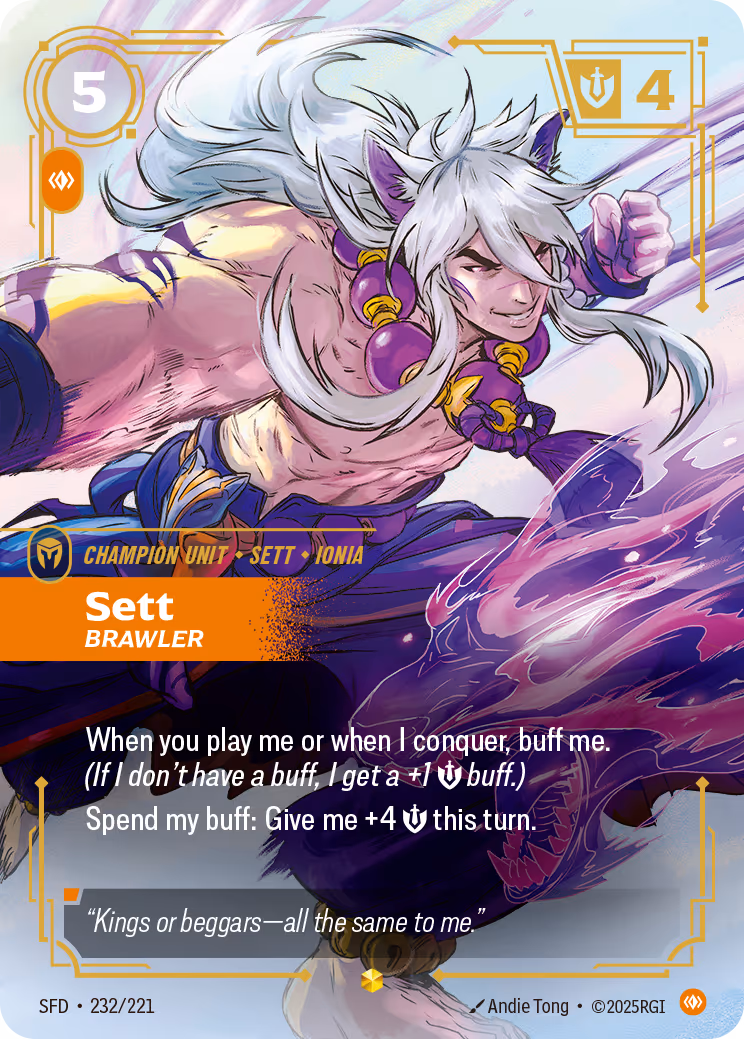 Sett - Brawler SFD-232 Riftbound card