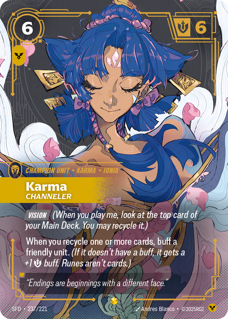 Karma - Channeler SFD-237 Riftbound card