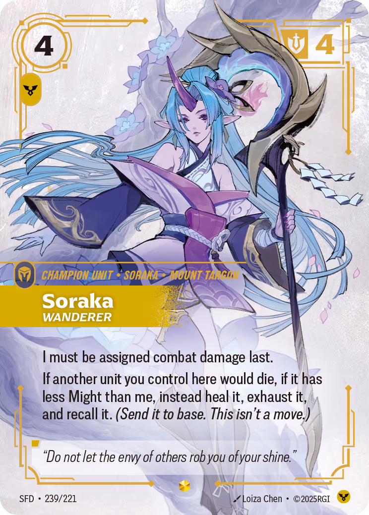 Soraka - Wanderer SFD-239 Riftbound card