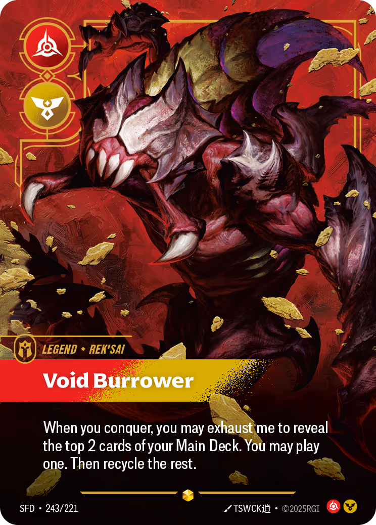 Rek'sai - Void Burrower SFD-243 Riftbound card