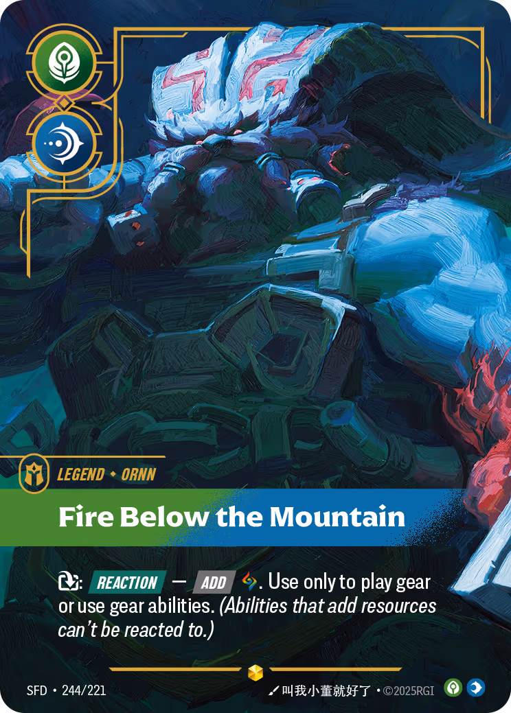 Ornn - Fire Below the Mountain SFD-244 Riftbound card