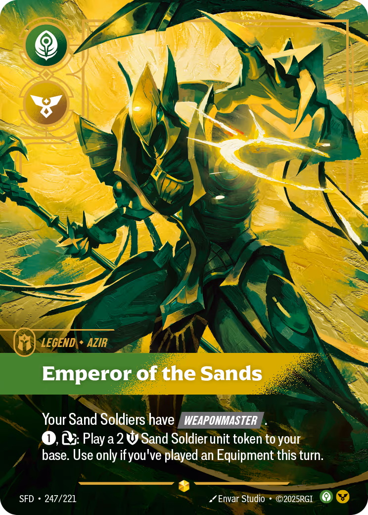 Azir - Emperor of the Sands SFD-247 Riftbound card