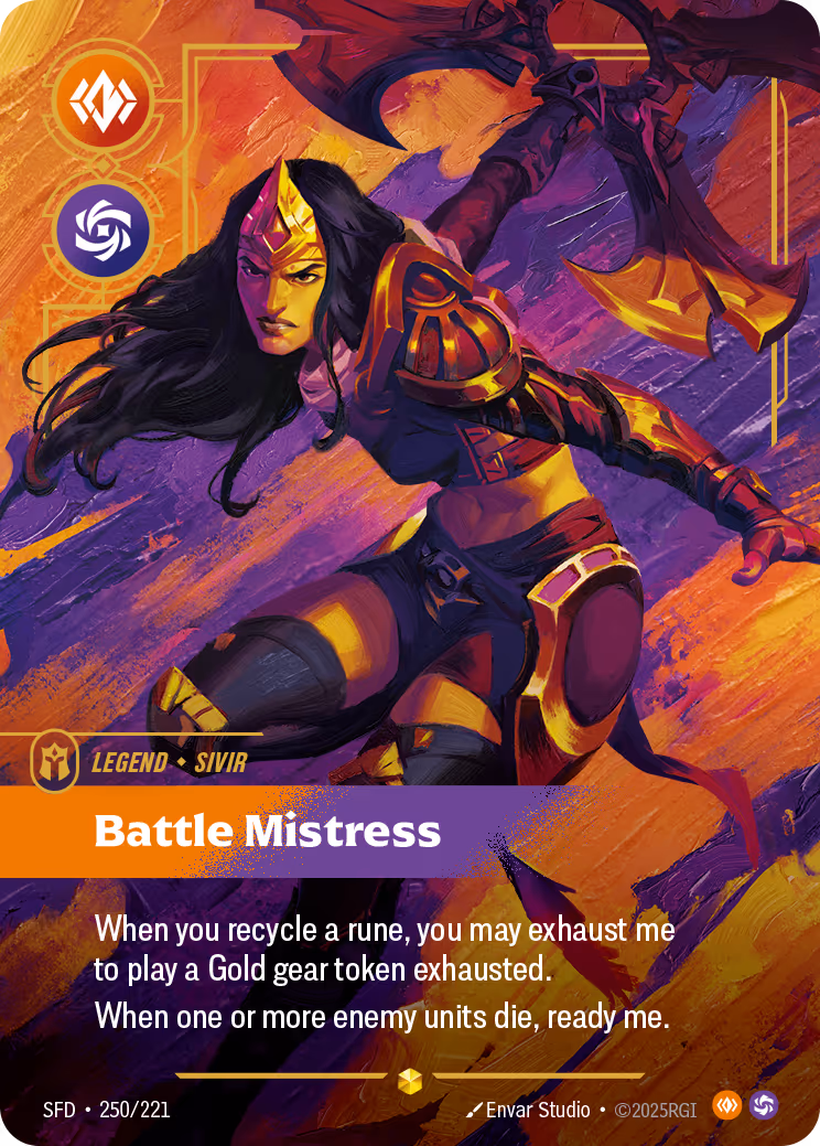 Sivir - Battle Mistress SFD-250 Riftbound card