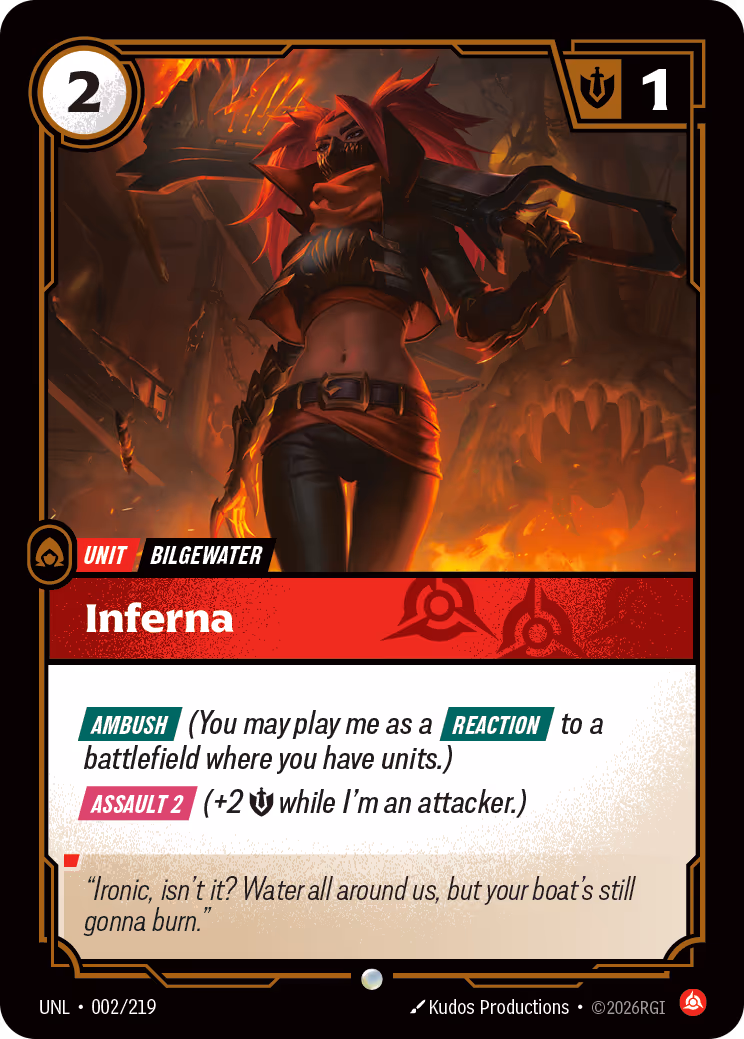 Inferna UNL-002 Riftbound card