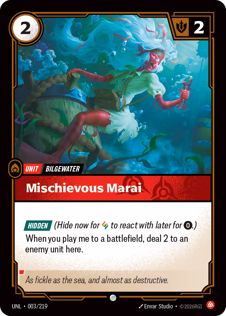 Mischevious Marai UNL-003 Riftbound card