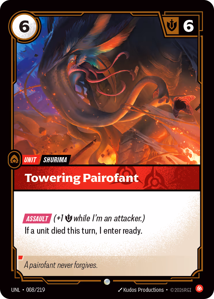 Towering Pairofant UNL-008 Riftbound card
