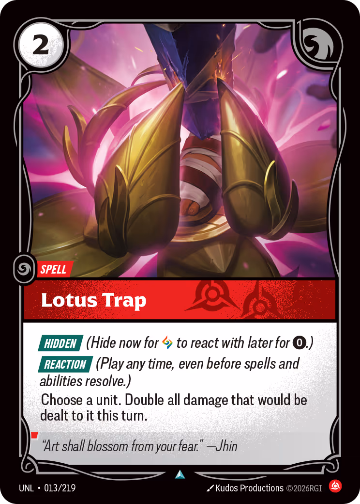 Lotus Trap UNL-013 Riftbound card