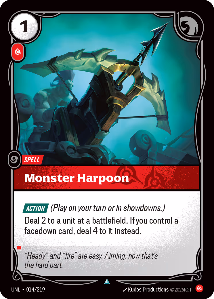 Monster Harpoon UNL-014 Riftbound card