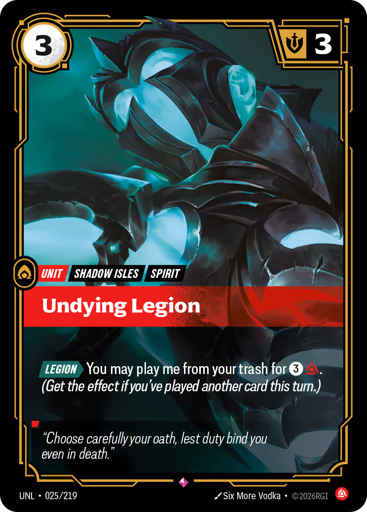 Undying Legion UNL-025 Riftbound card