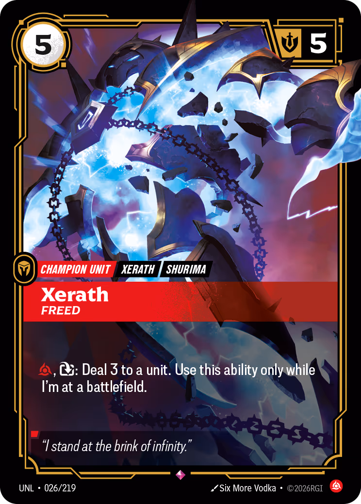 Xerath - Freed UNL-026 Riftbound card