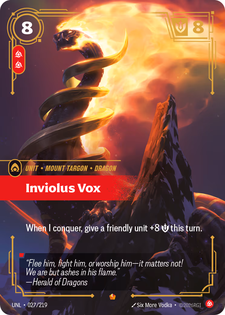 Inviolus Vox UNL-027 Riftbound card