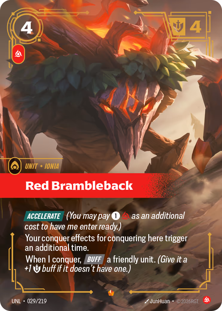 Red Brambleback UNL-029 Riftbound card
