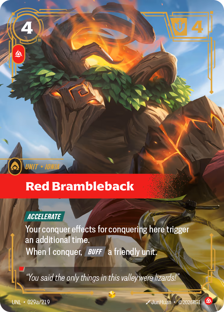Red Brambleback UNL-029A Riftbound card