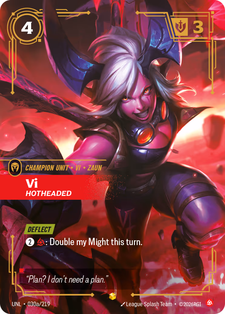 Vi - Hotheaded UNL-030A Riftbound card