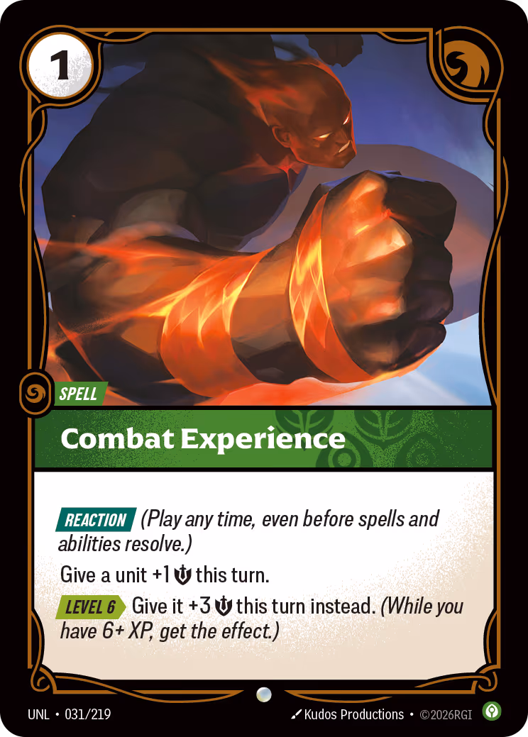 Combat Experience UNL-031 Riftbound card