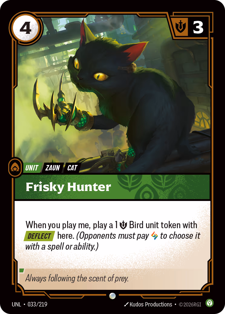 Frisky Hunter UNL-033 Riftbound card