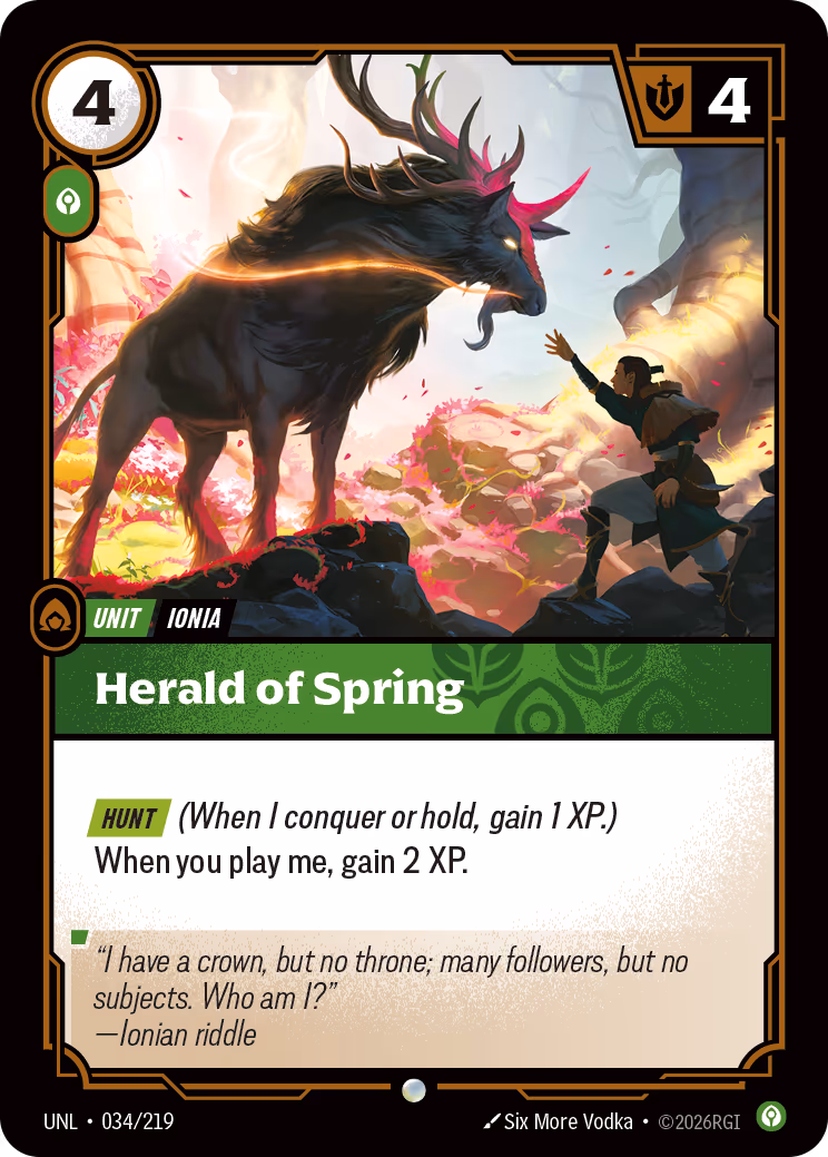 Herald of Spring UNL-034 Riftbound card