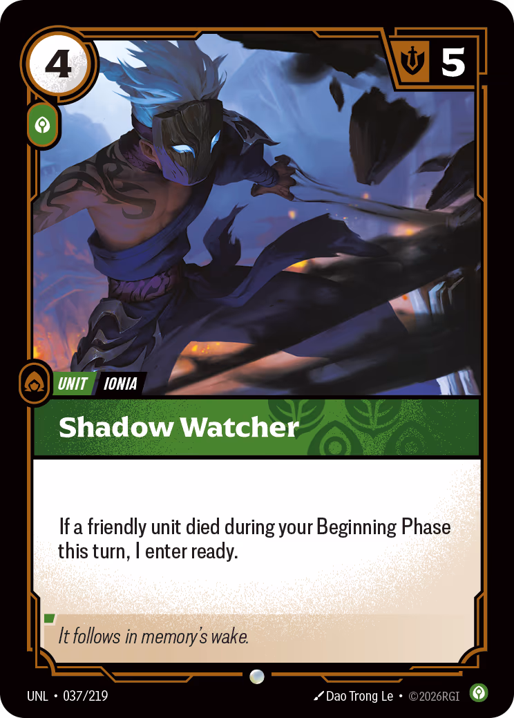 Shadow Watcher UNL-037 Riftbound card