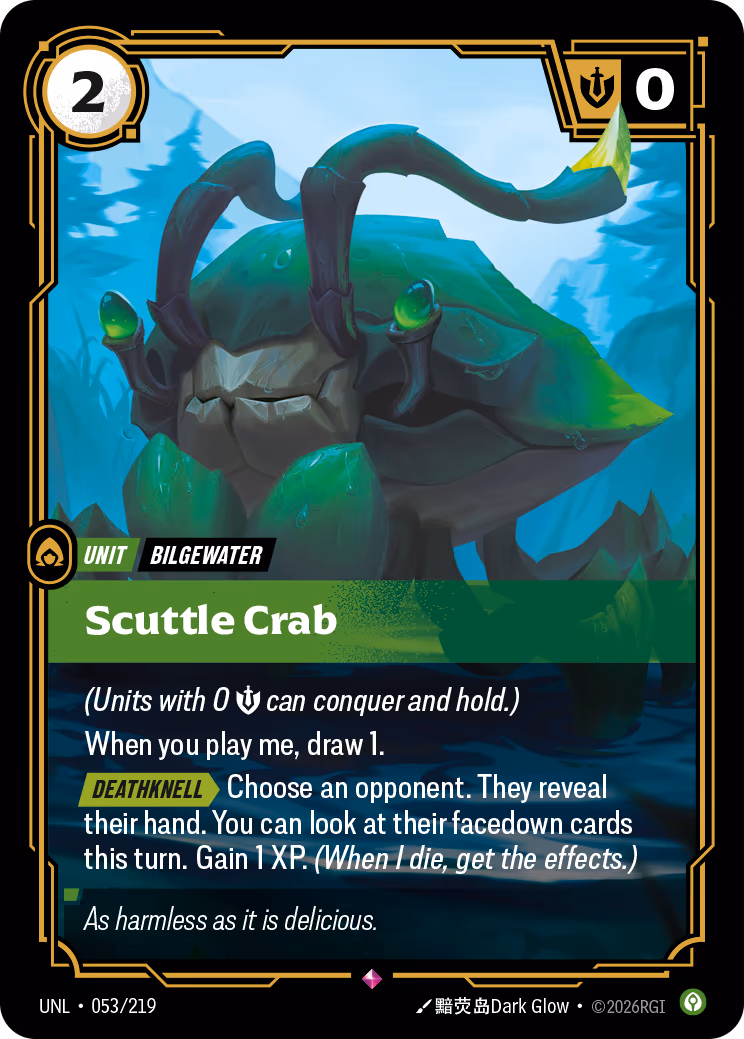Scuttle Crab UNL-053 Riftbound card