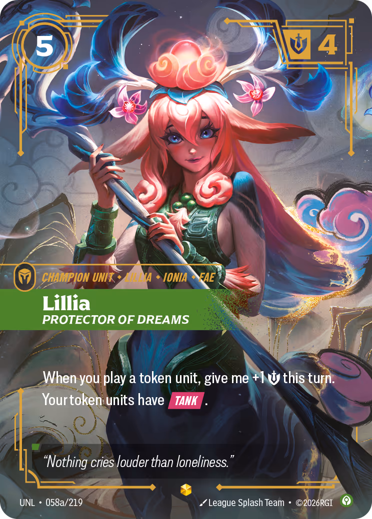 Lillia - Protector of Dreams UNL-058A Riftbound card