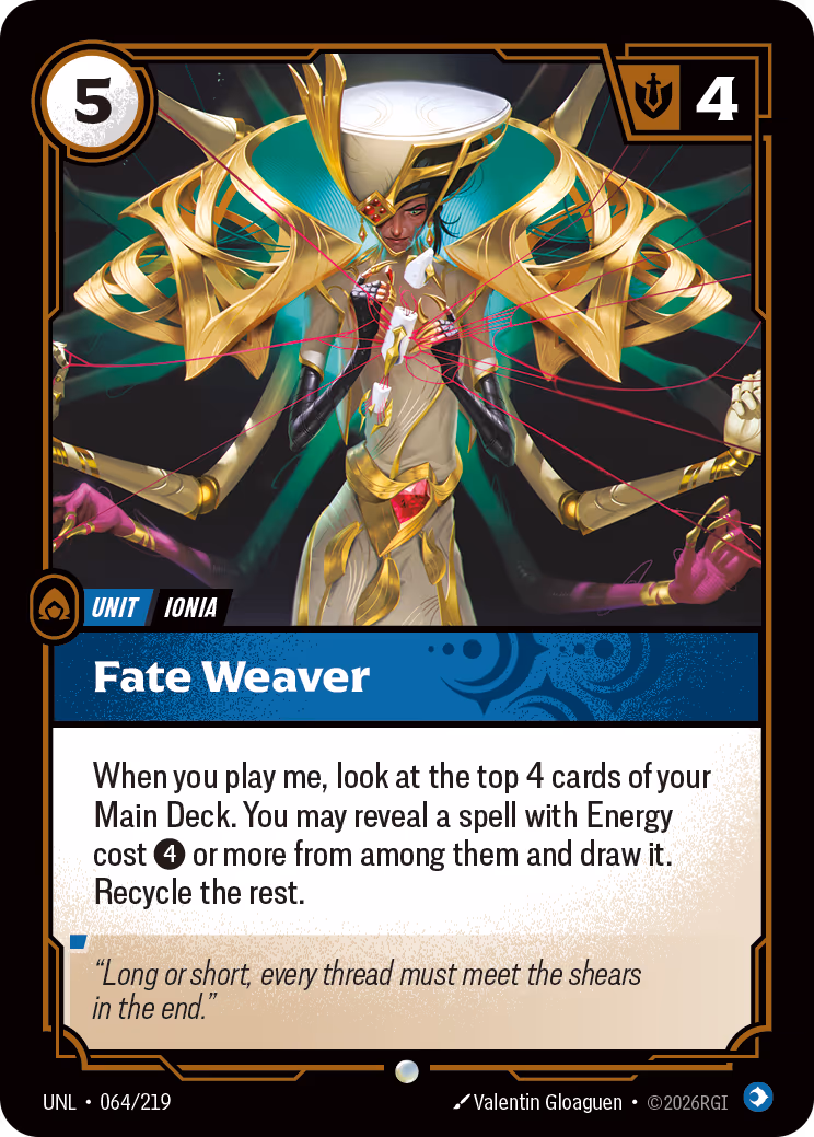 Fate Weaver UNL-064 Riftbound card