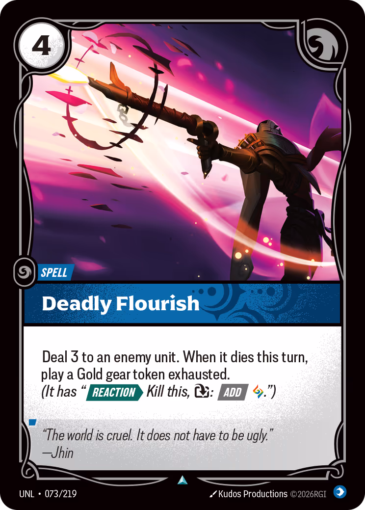 Deadly Flourish UNL-073 Riftbound card