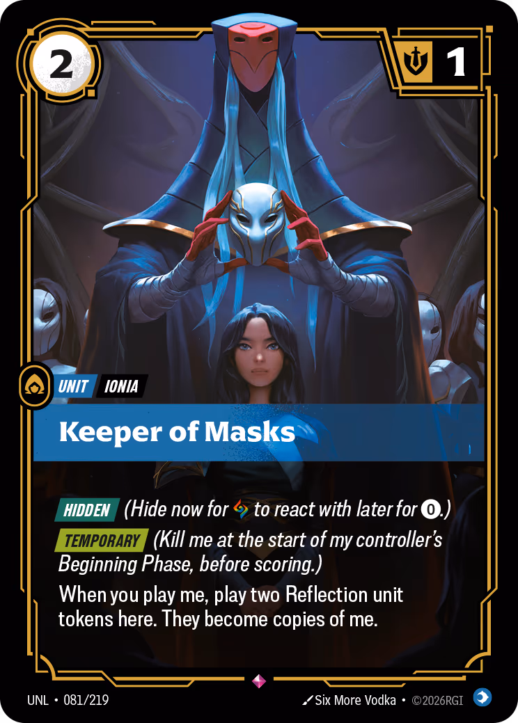 Keeper of Masks UNL-081 Riftbound card