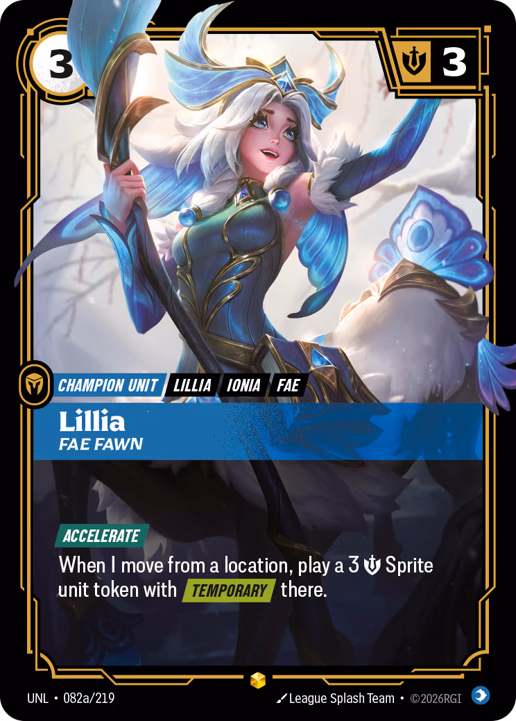 Lillia - Fae Fawn UNL-082A Riftbound card