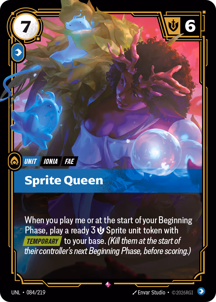 Sprite Queen UNL-084 Riftbound card