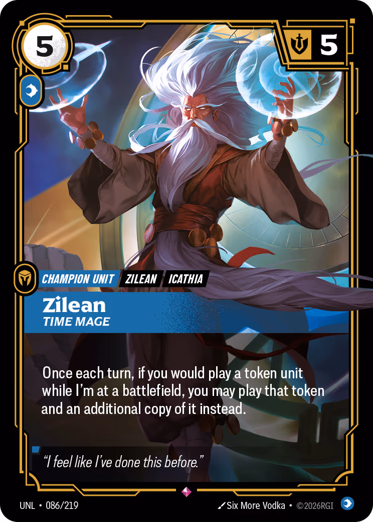 Zilean - Time Mage UNL-086 Riftbound card