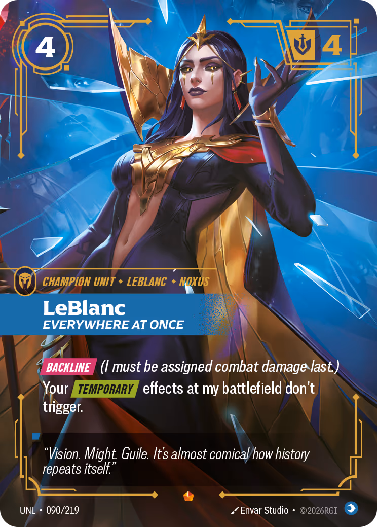 LeBlanc - Everywhere At Once UNL-090 Riftbound card
