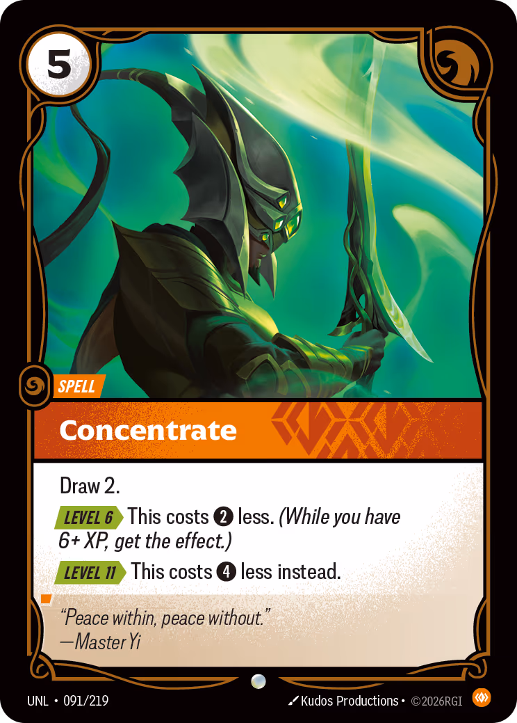 Concentrate UNL-091 Riftbound card